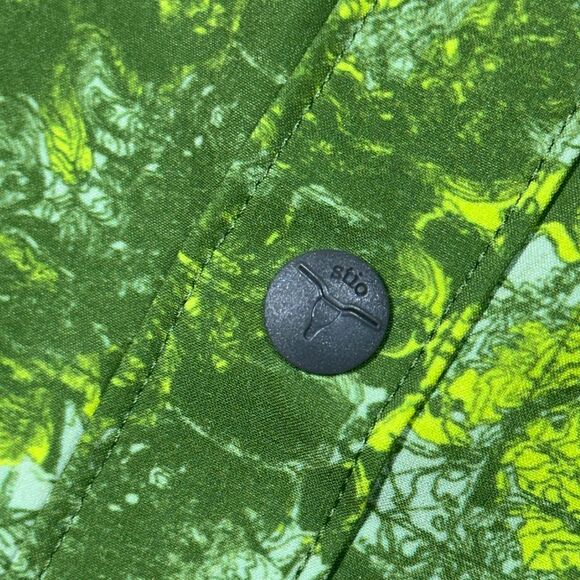 Stio Shirt Mens XL Green Camo Stretch Snap Short Sleeve Camp Snap Shirt Outdoor - Picture 6 of 12